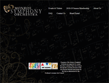 Tablet Screenshot of monroesymphonyorchestra.com